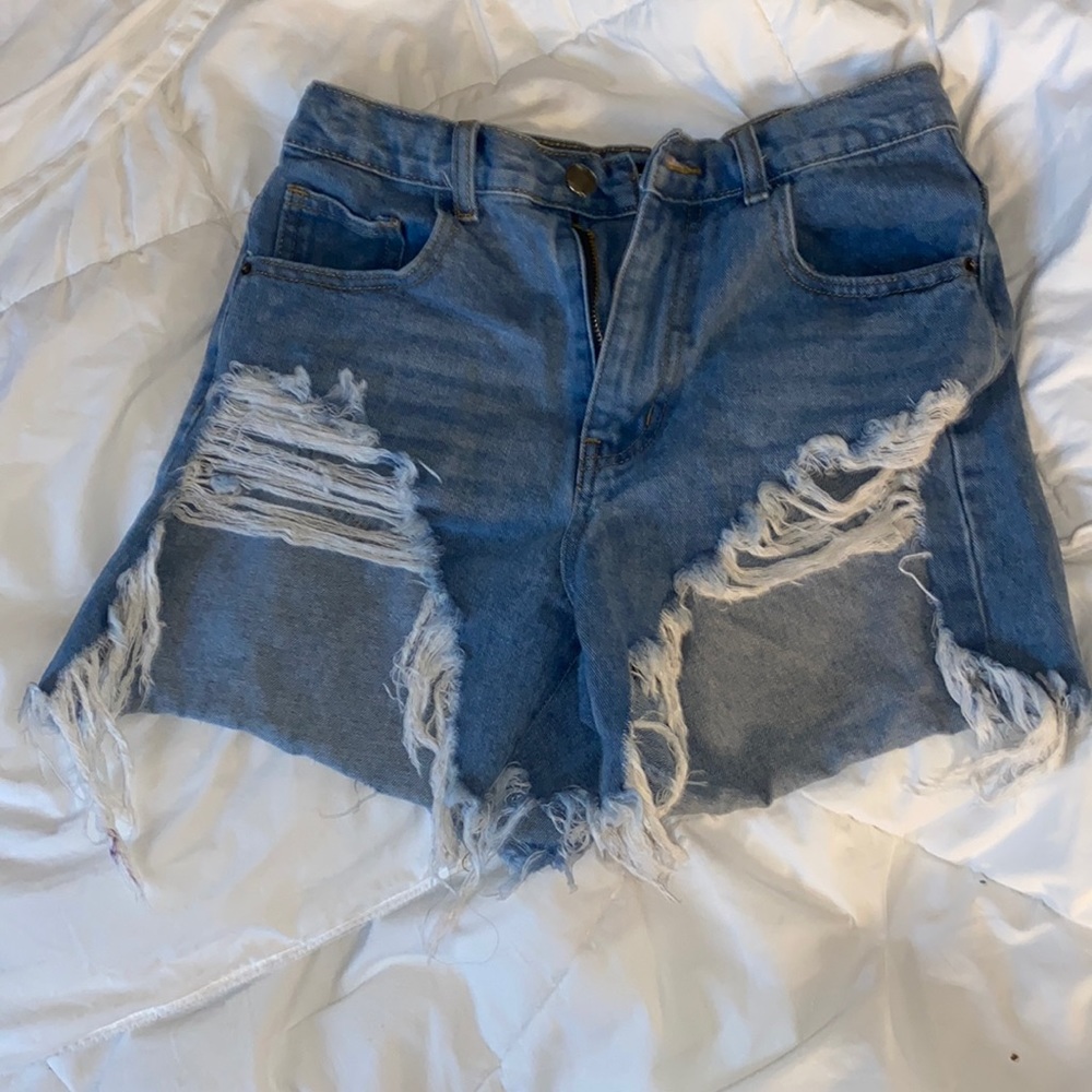 High rise cut off Jean shorts
